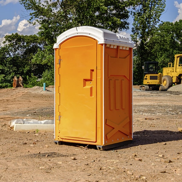 how often are the portable toilets cleaned and serviced during a rental period in Medina County